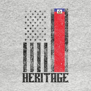 Haiti Hispanic Heritage destressed flag T-Shirt